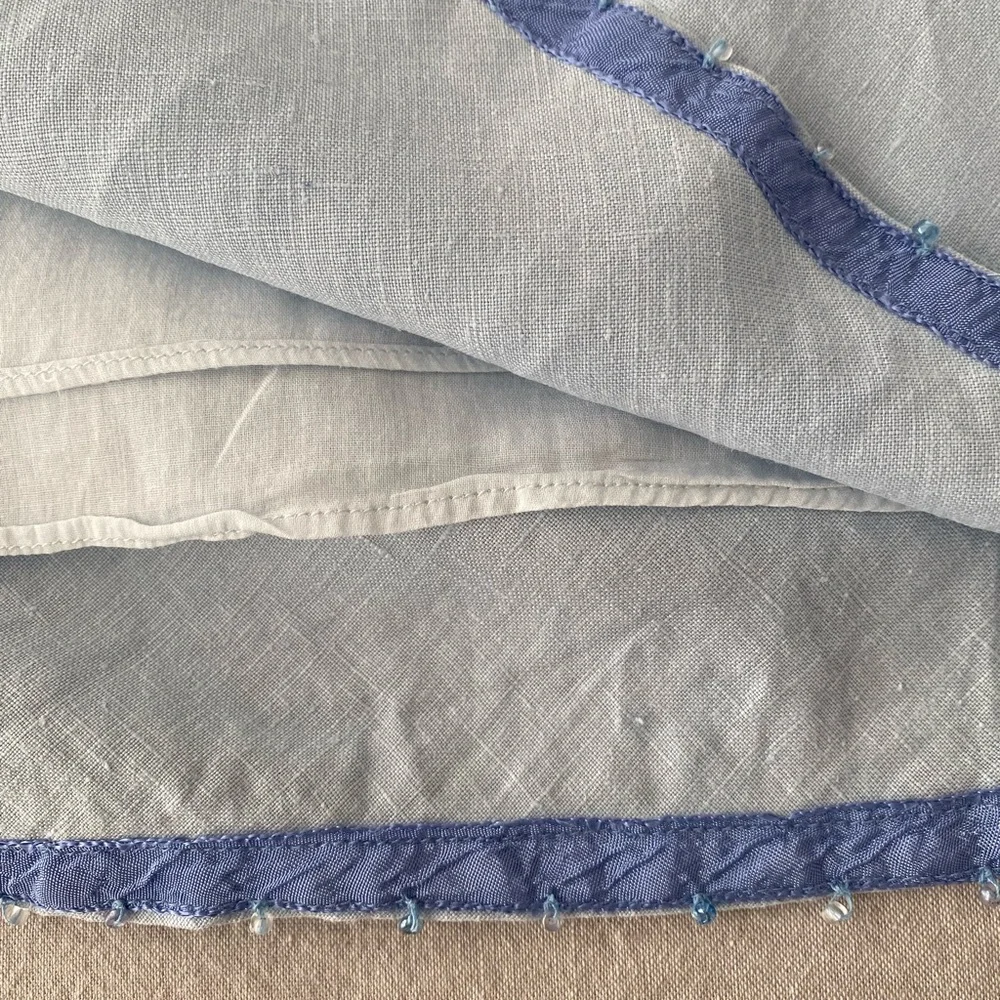 GAP Lined Linen Light Blue Hombre Skirt - Picture 3 of 4